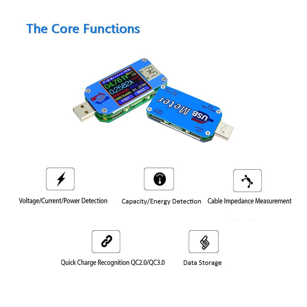 RD UM25 for APP USB 2.0 Type C LCD Voltmeter Ammeter Voltage Current Meter USB Tester （Without Communication Version） 1