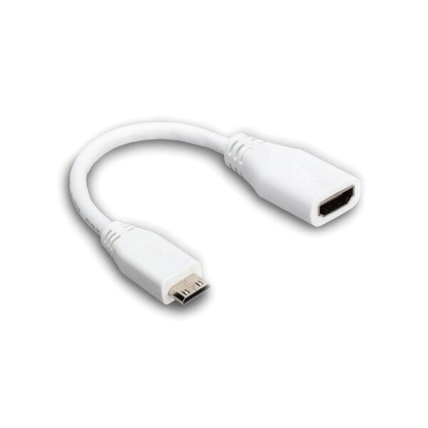 Raspberry PI official Mini HDMI Male to HDMI A Female Adapter Cable White