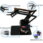 DIY Robotic Arm – Acrylic DIY Kit with Nuts,  Bolts and Full Assembly guide (Without Servo)