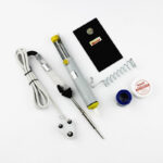 Soldering Kit (Soldering Iron with Stand,  Flux,  lead & Desolder pump)