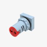 SIBASS AD16-22FSV AC Voltmeter Display Square Red 22mm (60 to 500 VAC)