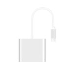 Silver USB3.1 Type-c to,  （HD+USB3.0+PD）,  Adapter Converter