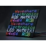 Waveshare RGB Full Color LED Matrix Panel 3mm Pitch 64×64 Pixels Adjustable Brightness 1