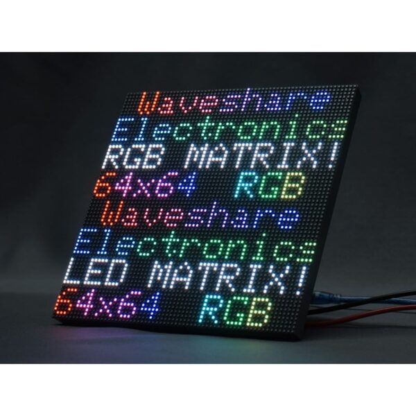 Waveshare RGB Full Color LED Matrix Panel 3mm Pitch 64×64 Pixels Adjustable Brightness 1