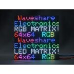 Waveshare RGB Full Color LED Matrix Panel 3mm Pitch 64×64 Pixels Adjustable Brightness 2
