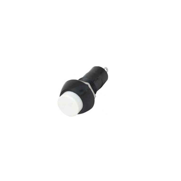 Robozar 15 White PBS 11A 12MM 2PIN Self Locking switch