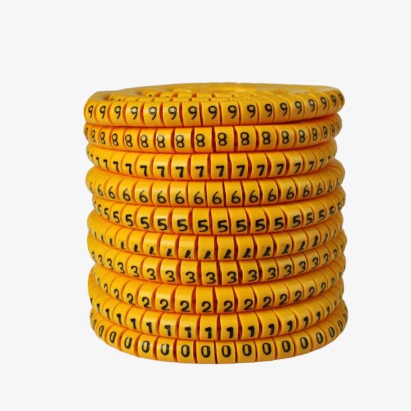 Cable Marker 10.0 sq mm PVC Ferrules Numbers 0-9 (each 100) – Self Locking