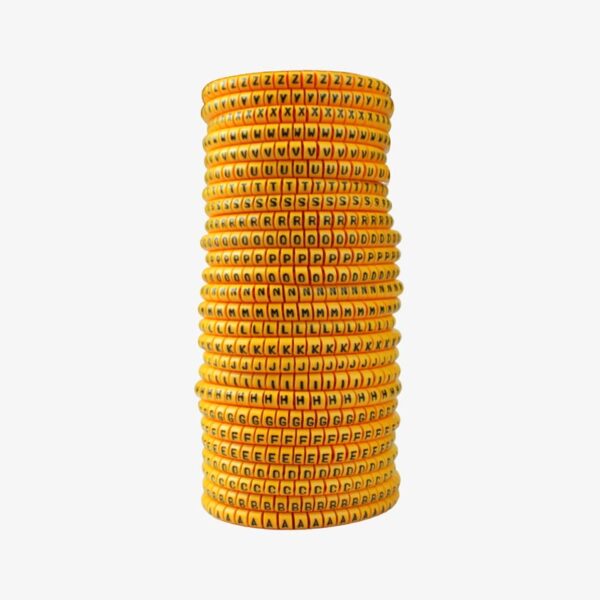 Cable Marker 0.5 sq mm PVC Ferrules Alphabets A-Z – Self Locking (1 Set)