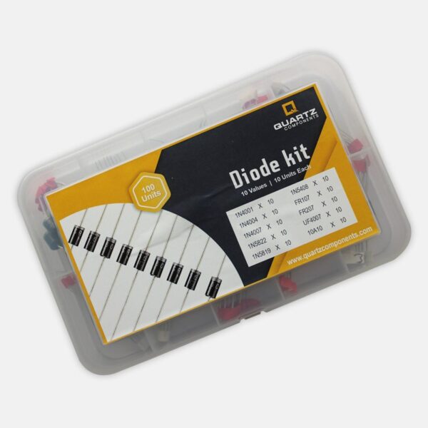 Diode Kit 100 pcs – Assorted Rectifier and Schottky Diodes – 10 Values / 10 Units Each