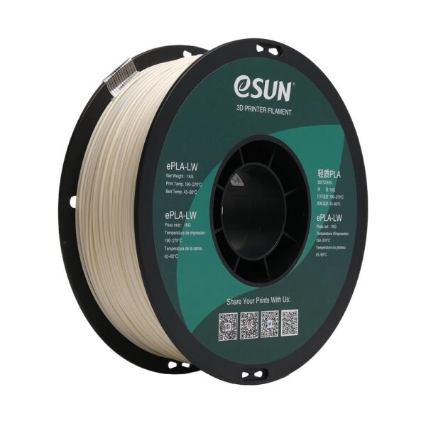 eSun ePLA LW 1.75mm 3D Printing Filament 1kg Natural 2