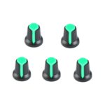 Potentiometer Knob Rotary Switch Cap Green Color- Pack of 5 Pcs.