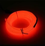 5M Neon Light Dance Party Decor Light Neon LED Lamp Flexible EL Wire Rope Tube Waterproof LED Strip – Only EL Wire -RED
