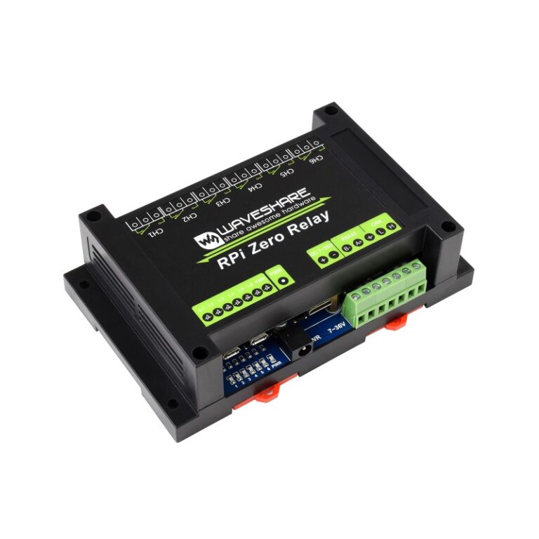 Waveshare Industrial 6-ch Relay Module for Raspberry Pi Zero,  RS485/CAN,  Isolated Protections