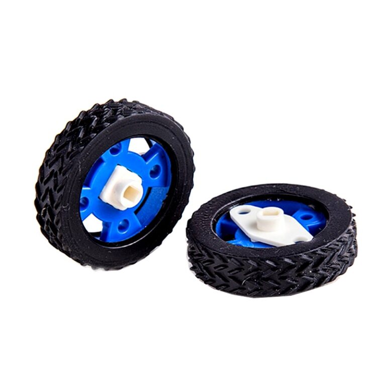 1 Pair Smart car rubber wheel,  support stepper motor and DC,  motor size:47*33.8*12mm