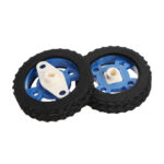1 Pair Smart car rubber wheel,  support stepper motor and DC,  motor size:47*33.8*12mm
