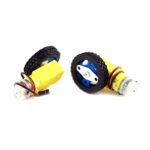 1 Pair Smart car rubber wheel,  support stepper motor and DC,  motor size:47*33.8*12mm