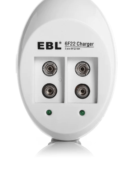 2 Bay 9V Independent Smart Battery Charger